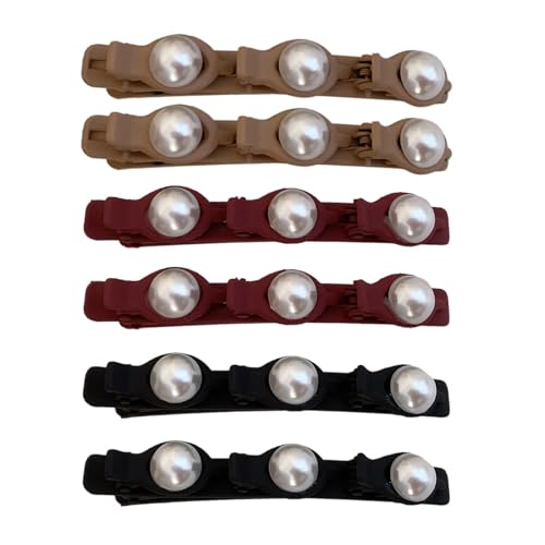 Baoqifong Geflochtene Haarspangen, Haarspangen für Damen-Styling | Perlen Styling Haarspangen Damen Haarnadel - Haarspangen vorne: Schöne Entenschnabel-Clips für das tägliche Pendeln, Dating von Baoqifong
