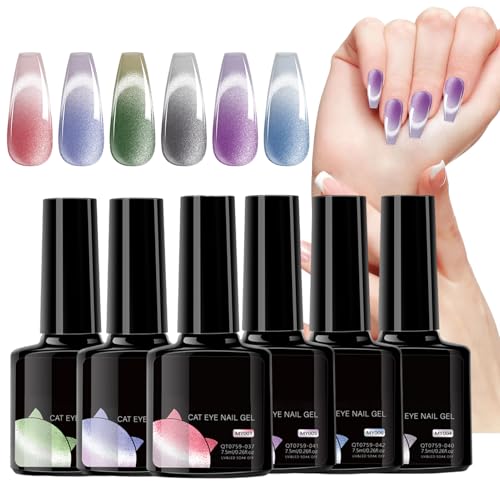 Baoqifong Gel Nagellack Für Fingernägel, Farbwechsel Gel Nagellack Set, 6 Teile Frauen Dauerhafte Maniküre Ausstattung Für Salon Zuhause Freizeit von Baoqifong
