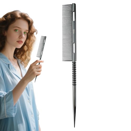 Baoqifong Haarstyling Spitzschwanz Kamm - Feinzahn Scheitelspitzen Haarbürste,Leichter Wurzelkamm Entwirrung Stylingwerkzeug Für Frauen Mädchen von Baoqifong