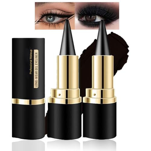 Baorder 2Pcs Gel Eyeliner Bleistift Set, Matte natürliche schwarze Eyeliner Creme, wasserfester wischfester Eyeliner, schwarz Smokey Lidschatten Palette Stick Crayon, Goth Halloween Make-up Baorder 2Pcs Gel Eyeliner Bleistift Set, Matte natürliche schwarze Eyeliner Creme, wasserfester wischfester Eyeliner, schwarz Smokey Lidschatten Palette Stick Crayon, Goth Halloween Make-up von Baorder
