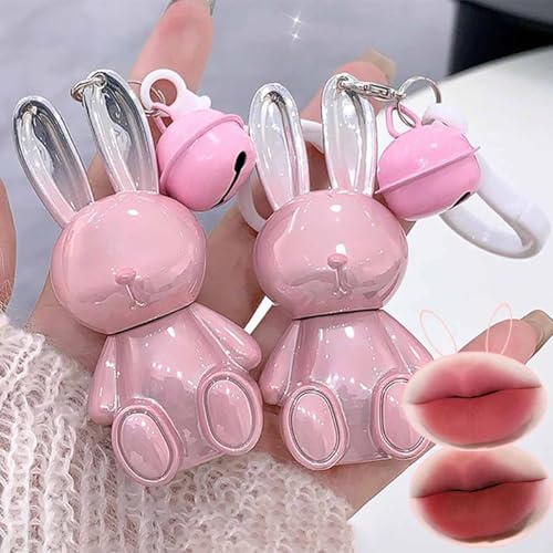 Baorder 2Pcs Velvet Matte Lip Gloss Set,Cute Pink Rabbit Lip Glaze 2 in 1 Key Chain Liquid Lipstick,Non-Stick Cup Long Lasting Waterproof Bunny Lip Stain,Cute Lip Makeup für Mädchen Baorder 2Pcs Velvet Matte Lip Gloss Set,Cute Pink Rabbit Lip Glaze 2 in 1 Key Chain Liquid Lipstick,Non-Stick Cup Long Lasting Waterproof Bunny Lip Stain,Cute Lip Makeup für Mädchen von Baorder