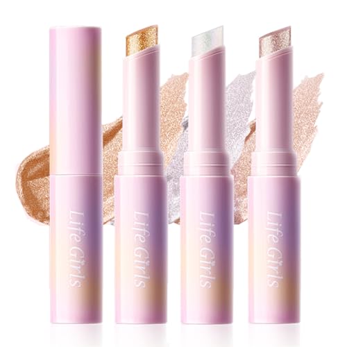 Baorder 3 Farben Glitter Crystal Jelly Eyeshadow Stick,Glitter Makeup,Highlighter Brightener Eyeliner Pencil Crayon,Glitter Stick Long Lasting Shimmer Eyeshadow von Baorder