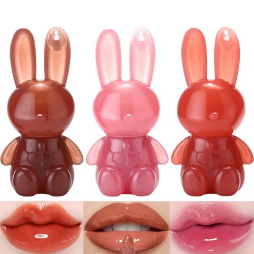 Baorder 3Pcs Cute Rabbit Hydrating Lip Gloss Set,Cute Bunny Lip Glaze, Moisturising Jelly Liquid Lipsticks Lip Stain,Waterproof Non-Stick Cup Long Lasting Cute Makeup Baorder 3Pcs Cute Rabbit Hydrating Lip Gloss Set,Cute Bunny Lip Glaze, Moisturising Jelly Liquid Lipsticks Lip Stain,Waterproof Non-Stick Cup Long Lasting Cute Makeup von Baorder