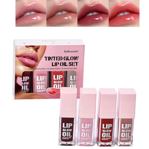 Baorder 4PCS Tinted Lip Oil Set,Hydrating Transparent Tinted Lip Glow Oil with Big Brush,Moisturizing Plumping Lip Gloss,Fruit Flavored Liquid Lipstick Kit,for Girl and Women Lip Care Makeup Gift Baorder 4PCS Tinted Lip Oil Set,Hydrating Transparent Tinted Lip Glow Oil with Big Brush,Moisturizing Plumping Lip Gloss,Fruit Flavored Liquid Lipstick Kit,for Girl and Women Lip Care Makeup Gift von Baorder