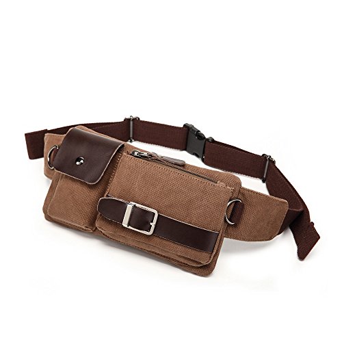 Baosha, Herren Unisex Kinder Jungen Unisex-Erwachsene Hüfttasche Canvas Coffee 9.8 x 5.1 x 1.5 inch Baosha, Herren Unisex Kinder Jungen Unisex-Erwachsene Hüfttasche Canvas Coffee 9.8 x 5.1 x 1.5 inch von Baosha