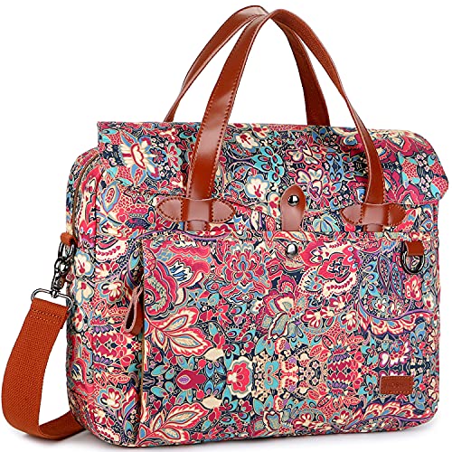 Baosha Frauen Laptop Tasche 15,6 Zoll Damen Aktentasche Satchel Druck Umhängetasche Schultertasche Arbeitstasche YL-02 (HS) von Baosha