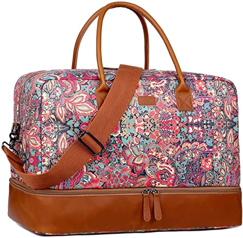 Baosha Wasserdichte Stilvolle Sporttasche Reisetasche Weekender Wochenendtasche Handgepäck mit Schuhfach für Damen HB-10 