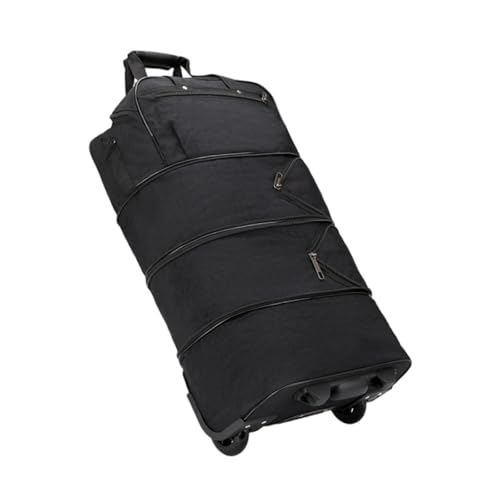 BaotyJie Rolling Duffel Bag Handtasche Leichter Reisebereich über Gepäck Organizer Gepäcktasche für Reisen Geschäftstasche im Freien im Freien, Schwarz von BaotyJie