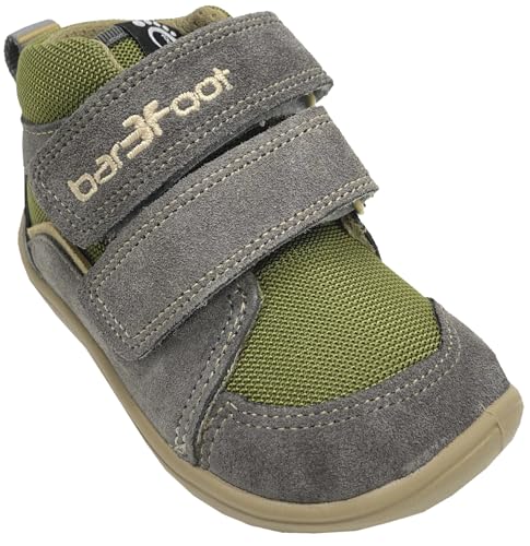 Bar3Foot Halbhoher Barfußschuh für kräftige Füße & viel Volumen v. 3F ELF Utah Hydro* Grün/Grau (H34 Grey Green, EU Schuhgrößensystem, Grundschulkind, Numerisch, M, 32) von Bar3Foot