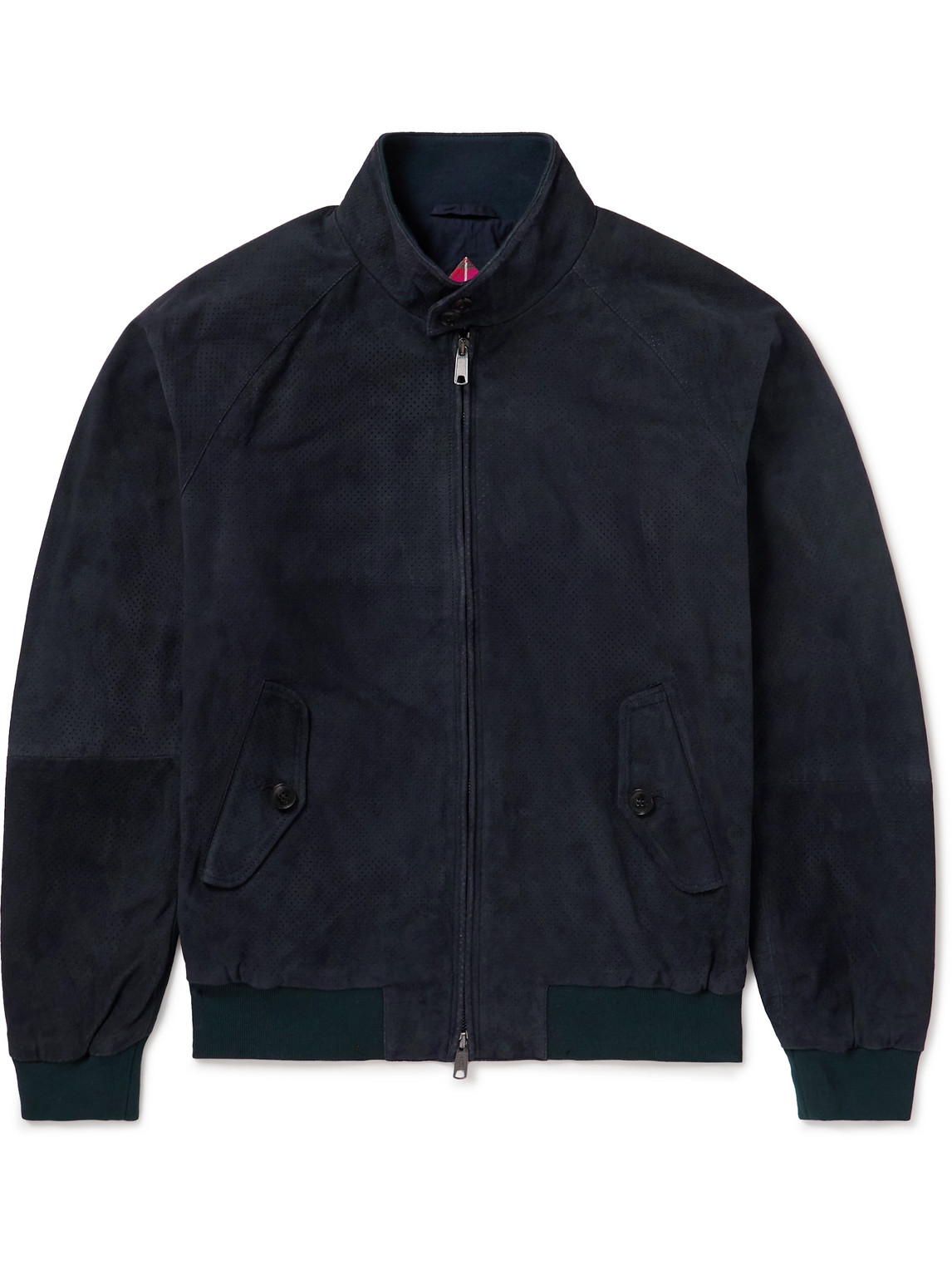 Baracuta - G9 Perforated Suede Bomber Jacket - Men - Blue - UK/US 42 von Baracuta