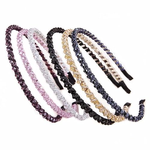 Barakath Strass-Stirnband, Diamant-Kristallperlen, Glitzer-Haarband, Kopfbedeckung für Frauen und Mädchen, Party-Haar-Accessoires (3 Stück) von Barakath