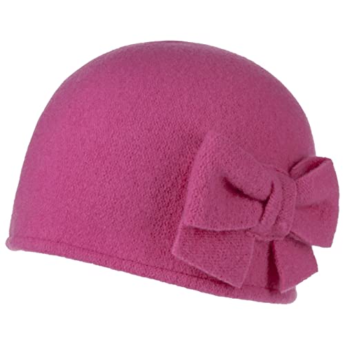 Barascon Calima Damenmütze - Rundliche Wintermütze aus Wolle mit Schleifenapplikation - Made in The EU für Herbst/Winter pink One Size von Barascon