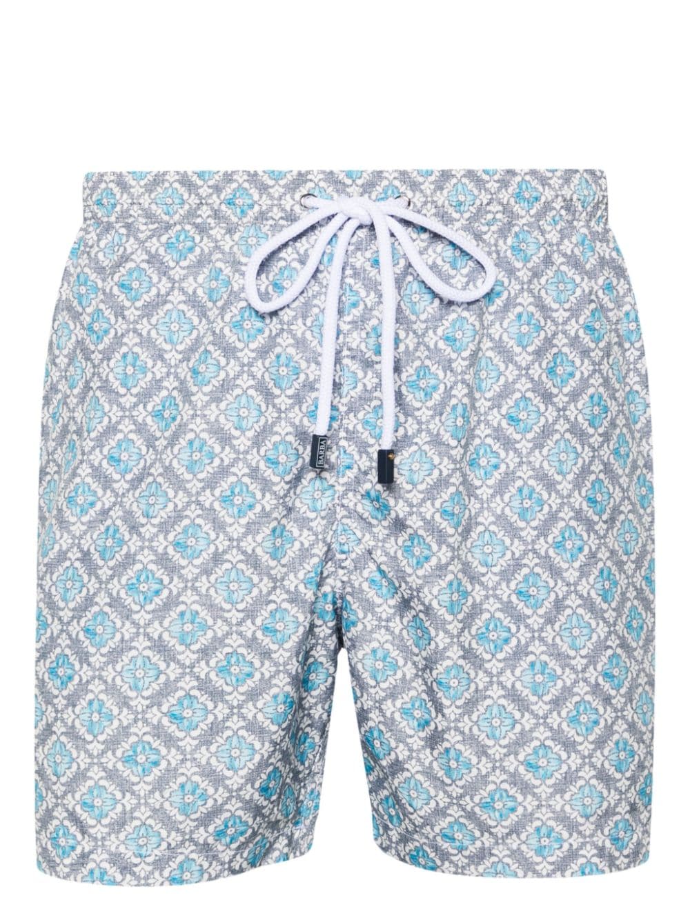 Barba Badeshorts mit Blumen-Print - Blau von Barba