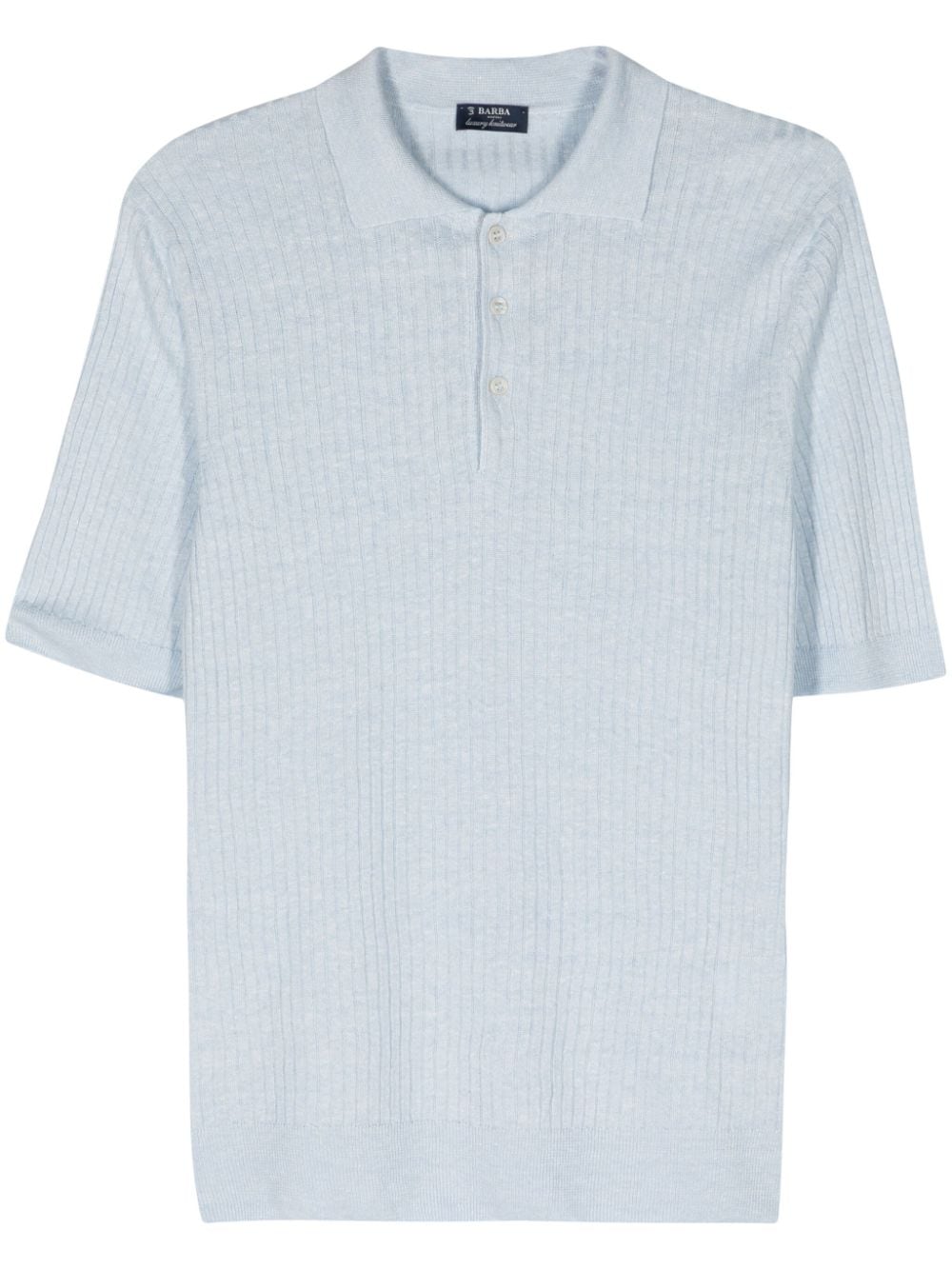 Barba Geripptes Poloshirt - Blau von Barba