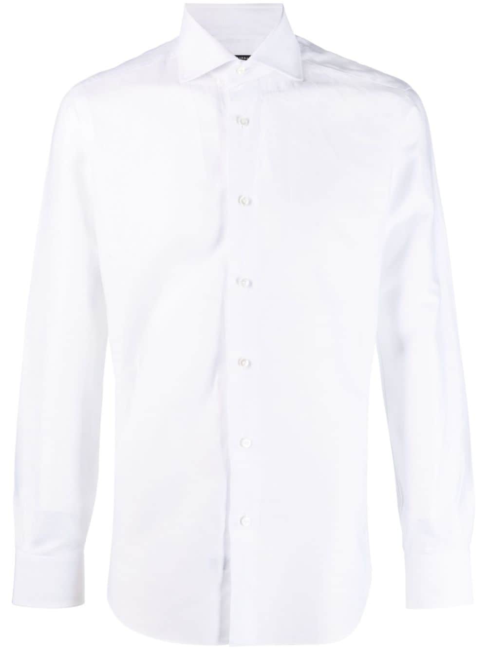 Barba Hemd mit Slub-Textur - Weiß von Barba