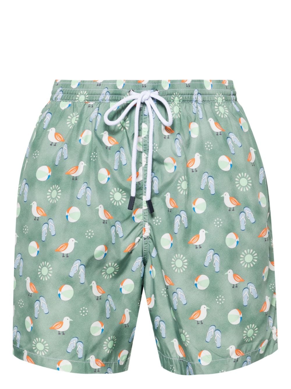 Barba graphic-print swim shorts - Grün von Barba