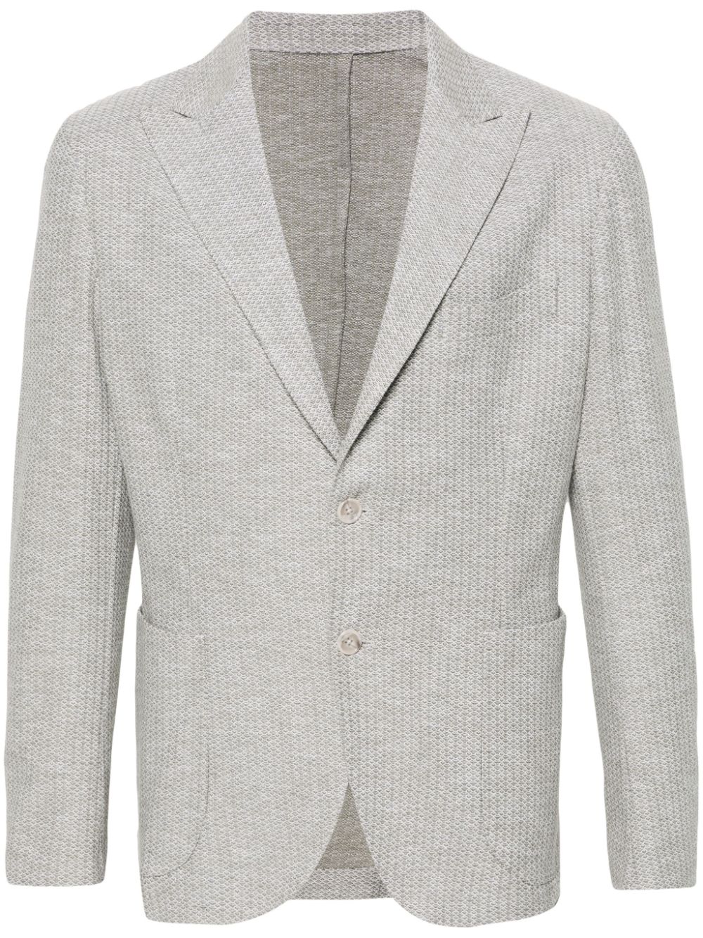 Barba jacquard single-breasted blazer - Grün von Barba