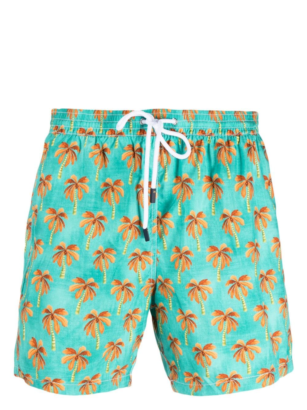 Barba Badeshorts mit Palmen-Print - Grün von Barba