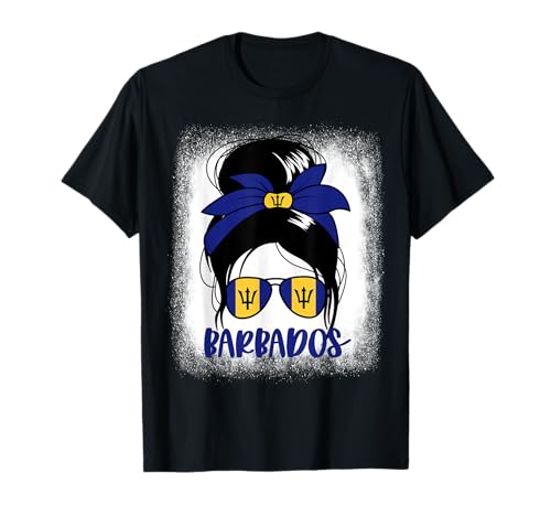 Barbados Messy Bun Barbadians Bajan Damen Barbados T-Shirt von Barbados Roots Co.