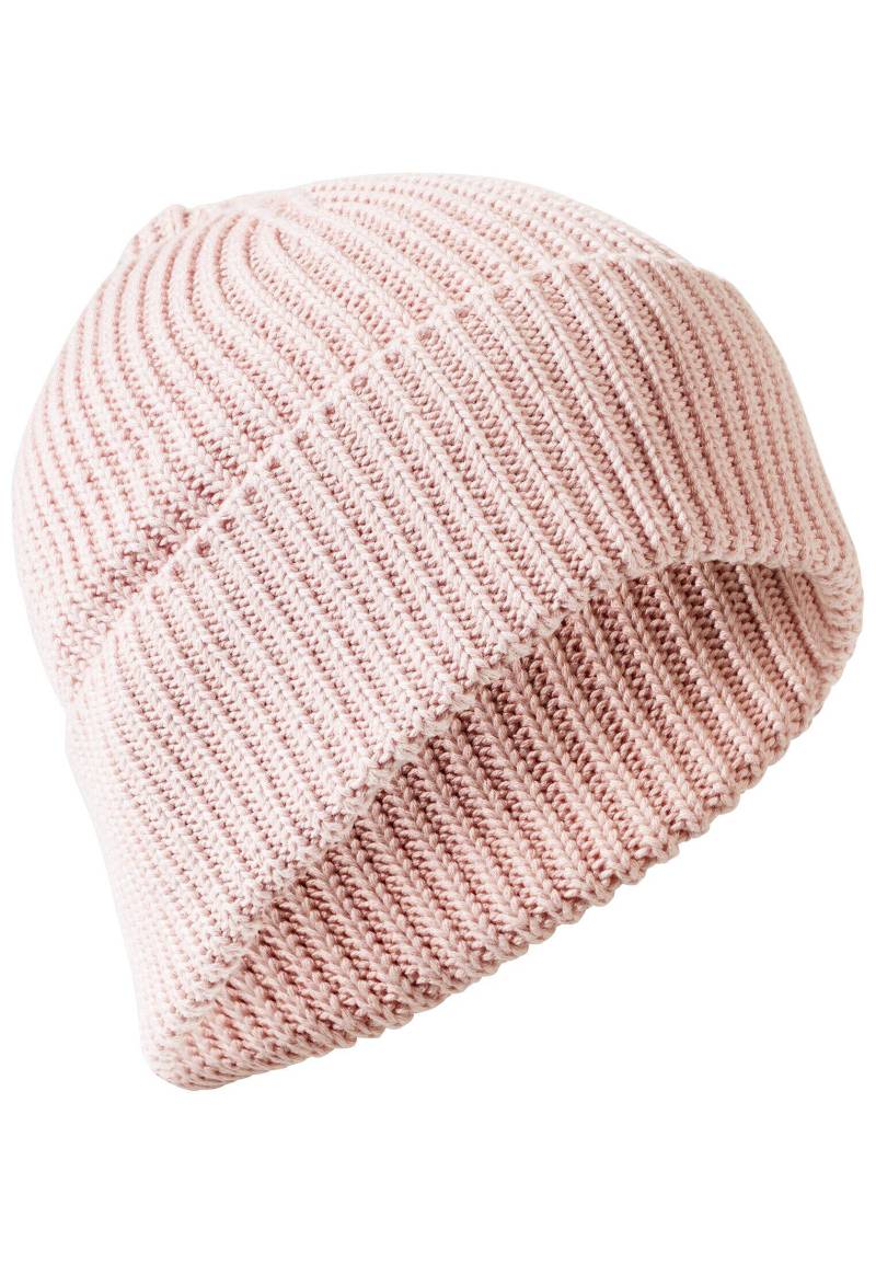 camel active - Strick-Beanie aus reiner Baumwolle sepia rose - Gr. - OS von camel active