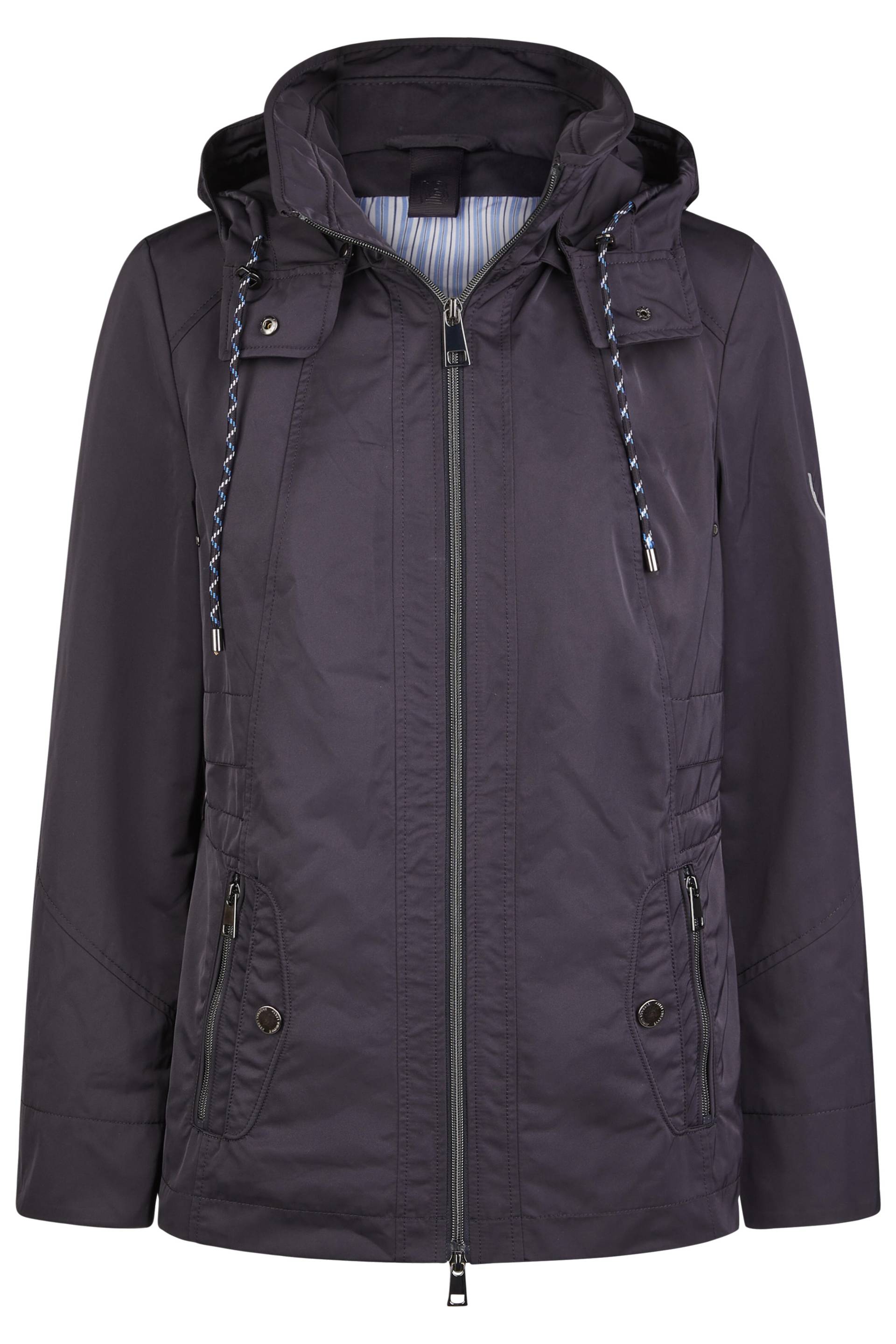 Barbara Lebek - Jacke mit Kapuze navy - Gr. - 42 von Barbara Lebek