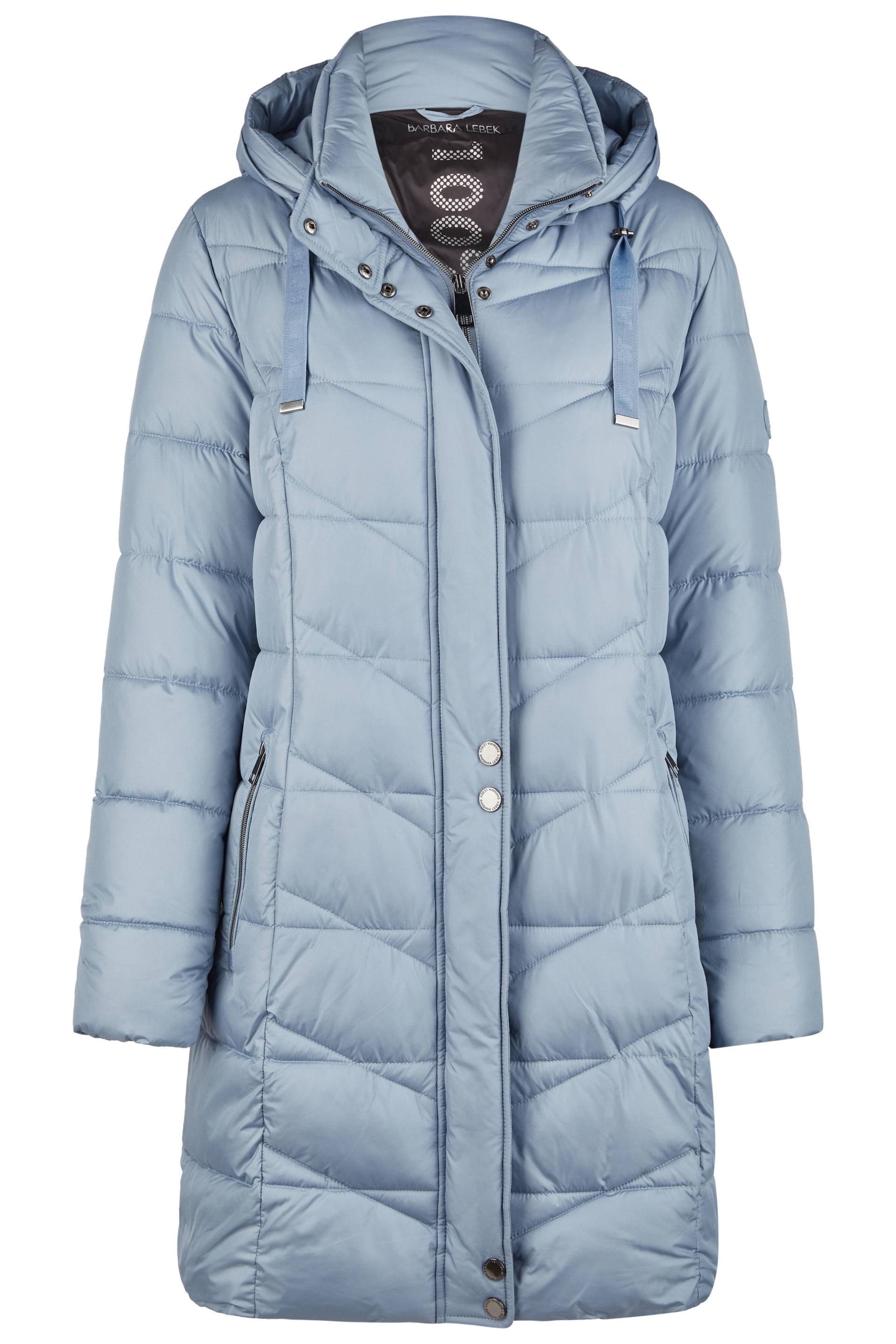 Barbara Lebek - Kurzmantel Down Free mit Kapuze ice blue - Gr. - 40 von Barbara Lebek