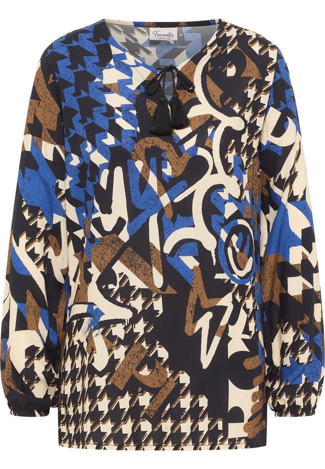 Barbara Lebek Langarmbluse Bluse gemustert von Barbara Lebek