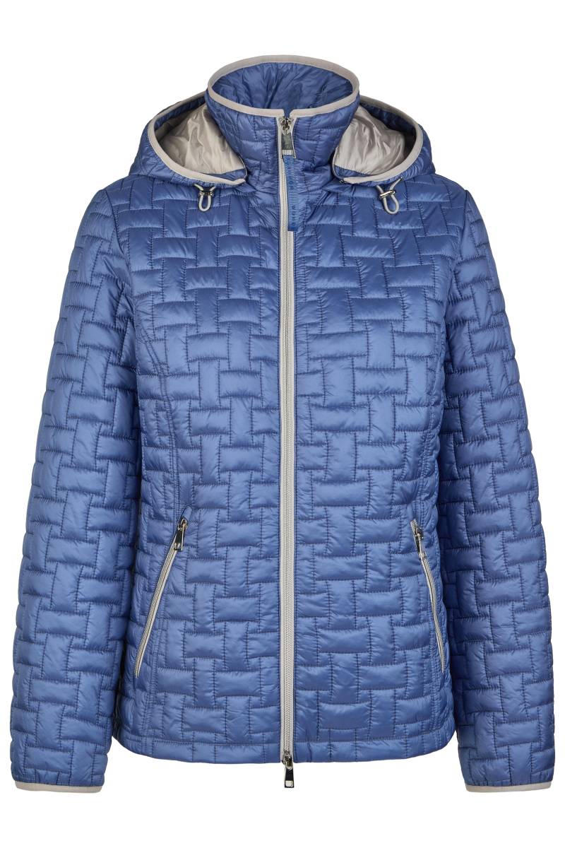 Barbara Lebek - Sandwich-Steppjacke mit Kapuze electric blue - Gr. - 52 von Barbara Lebek