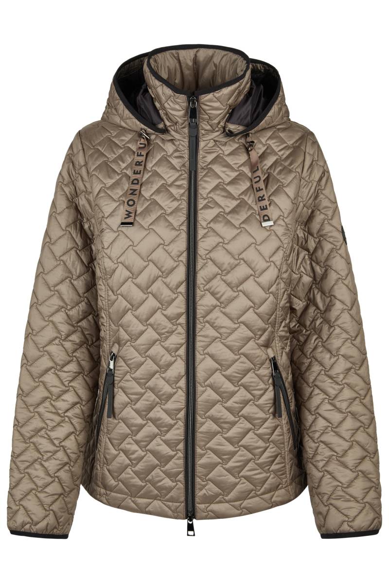 Barbara Lebek - Sandwich-Steppjacke mit Kapuze taupe - Gr. - 40 von Barbara Lebek