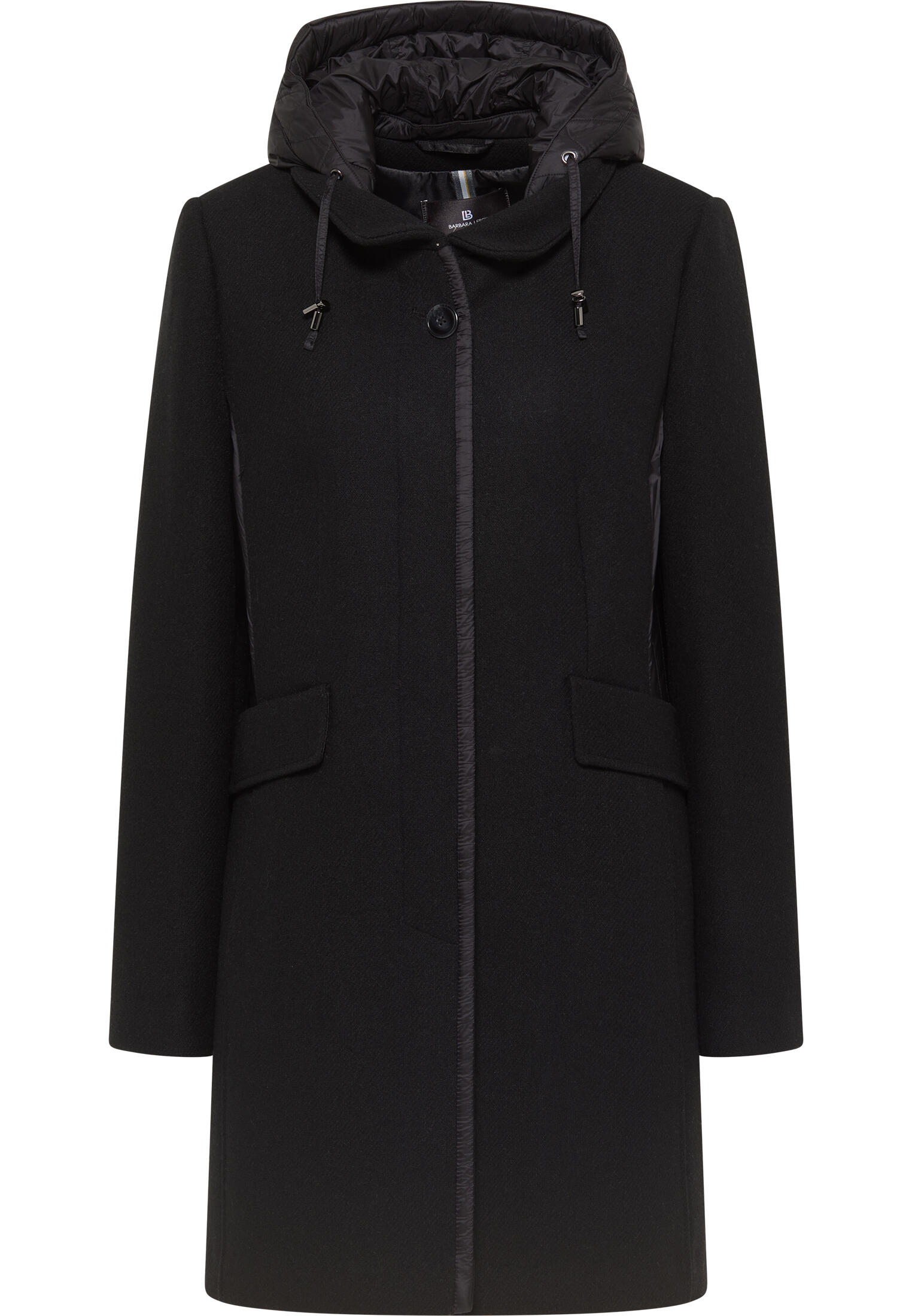 Barbara Lebek - Wolljacke mit Kapuze black - Gr. - 46 von Barbara Lebek