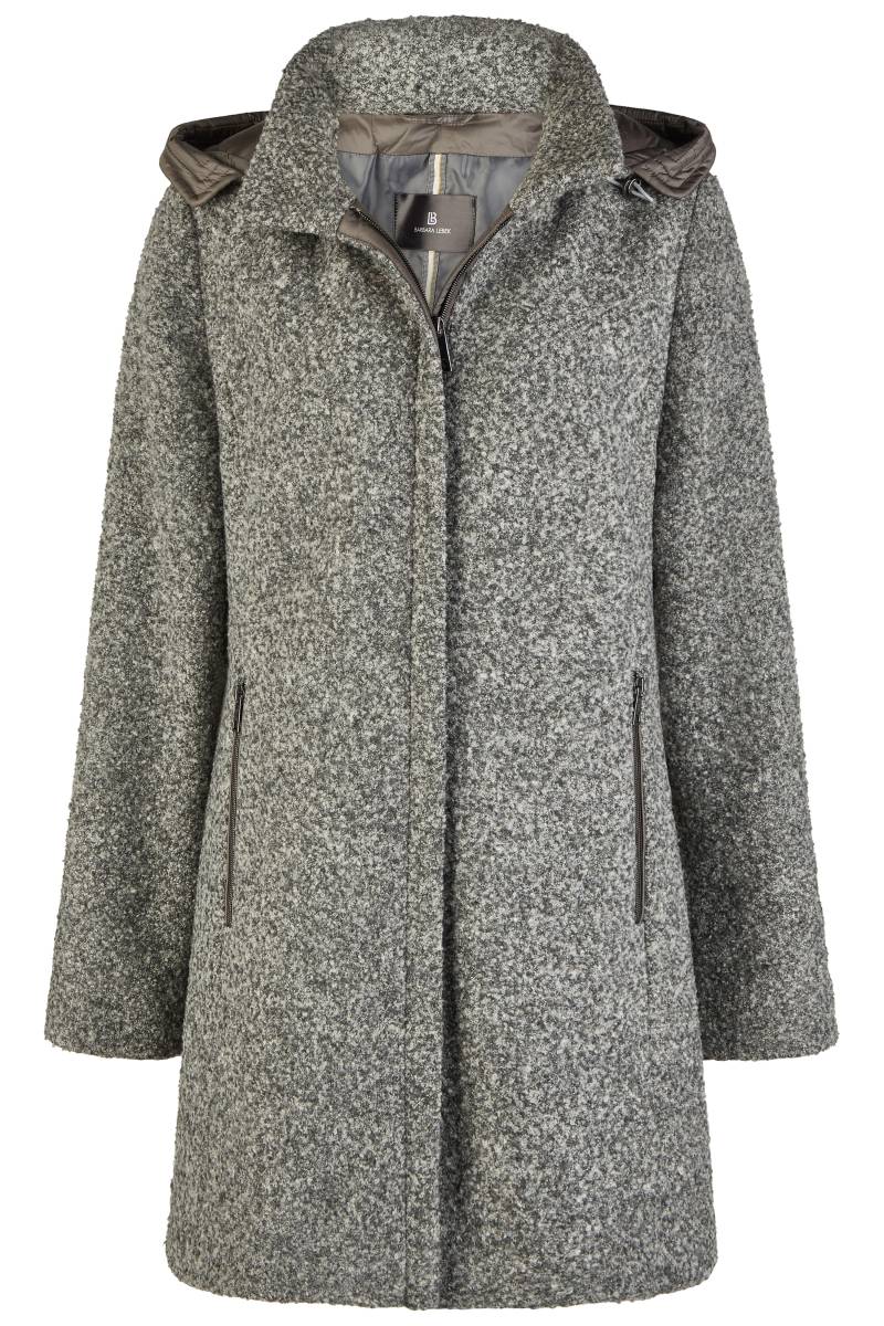 Barbara Lebek - Wolljacke mit Kapuze grey - Gr. - 38 von Barbara Lebek