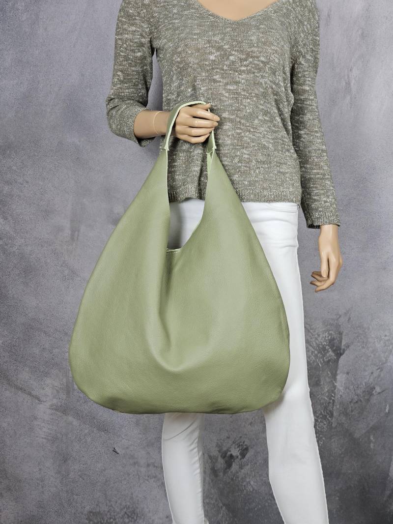 Extragroße Leder Hobo Bag Umhängetasche Für Jeden Tag von BarbaraLeatherDesign