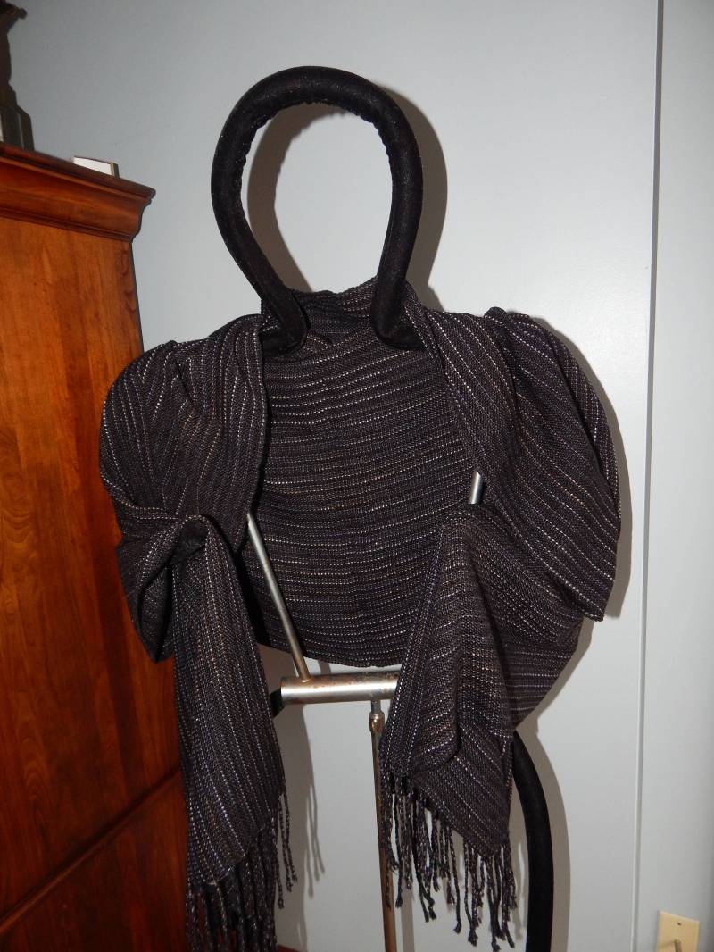 Handgewebtes Schwarzes Tuch von BarbarasWeaveandWear