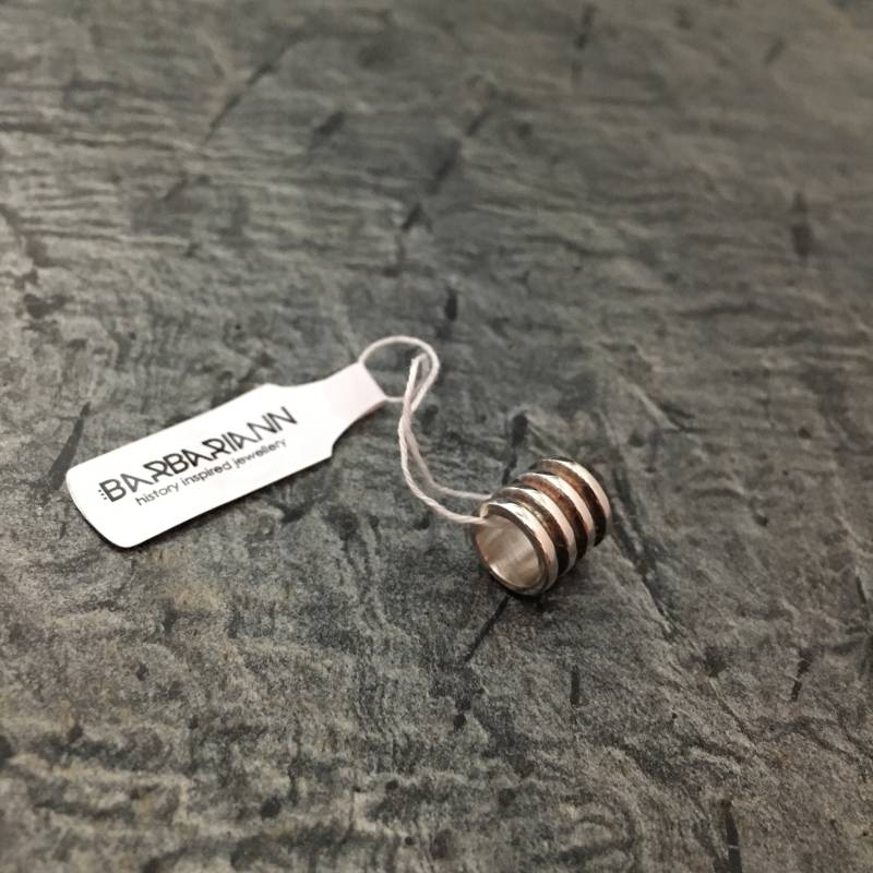 Skoll - 2 Wikinger Bartringe/Perlen 6 Mm Innendurchmesser Sterling Silber Handgefertigte Wikinger/Zwergen Haarperle 925 von Barbariann