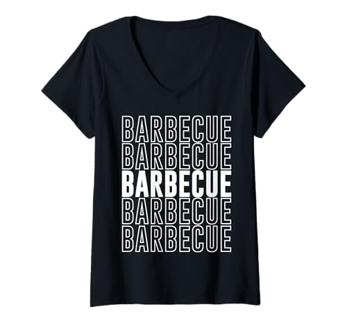 Damen Barbecue T-Shirt mit V-Ausschnitt von Barbecue Apparel