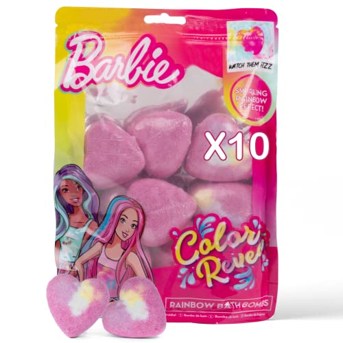 Barbie Badebomben Kinder, Regenbogen Badebombe 10 Stück, Badezusatz Kinder, Badebomben Geschenkset, Badekugeln Mädchen Geschenk von Barbie