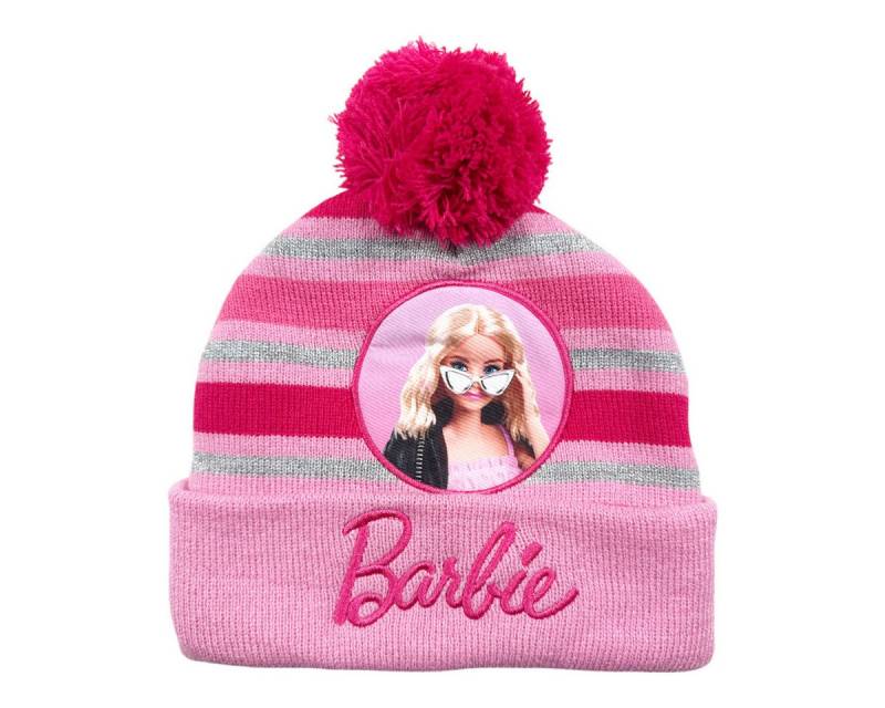 Barbie Bommelmütze Barbie Kinder Mädchen Hebst Winter Bommel Mütze Gr. 54 von Barbie