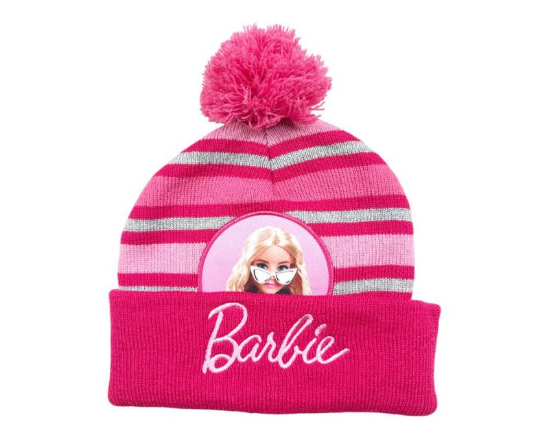 Barbie Bommelmütze Barbie Kinder Mädchen Hebst Winter Bommel Mütze Gr. 54 von Barbie