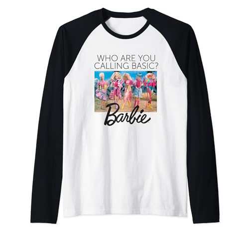 Barbie-Damen-T-Shirt, offiziell, Basic, mehrfarbig Raglan von Barbie