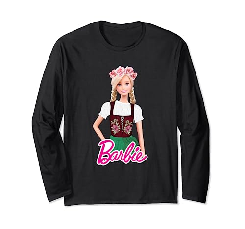 Barbie Dirndl Oktoberfest Wiesn Langarm Sweatshirt Damen Langarmshirt von Barbie