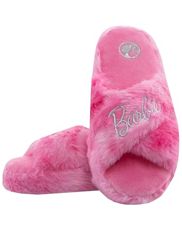 Barbie Hausschuhe | Plüsch Schlappen | Slipper Mädchen | Hausschuhe Kinder Mädchen | Plüsch Pantoffel Kinder | Rosa 26 von Barbie