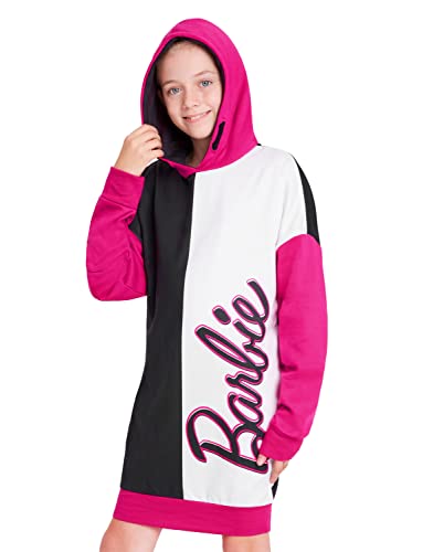 Barbie Hoodie Kinder Mädchen Kapuzen Kleider für Mädchen (Mehrfarbig, 11-12 Jahre) von Barbie