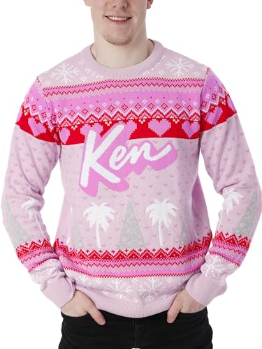 Barbie Ken Weihnachtspullover | Herren Weihnachtspulli | Christmas Pullover Herren | Rosa | XL von Barbie