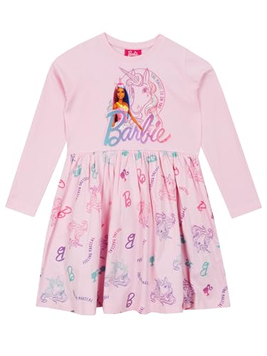 Barbie Kleidung | Einhorn Kleid Für Madchen | Winterkleid Mädchen | Rosa | 128 von Barbie