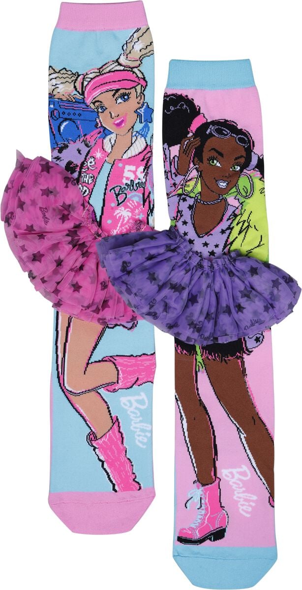 Barbie Kniestrümpfe - Barbie Extra Vibes Socks - one size - Größe one size - multicolor  - Lizenzierter Fanartikel von Barbie