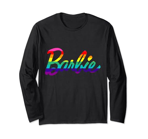 Barbie-Logo für Damen, Regenbogen-Design Langarmshirt von Barbie