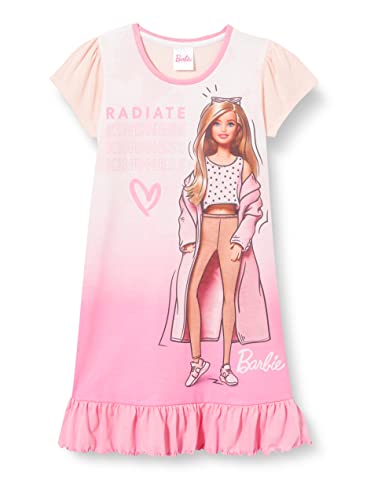 Barbie Mädchen-Nachthemd, Alter 3 bis 10 Jahre, offizielles Geschenk, rose, 5-6 Jahre von Barbie