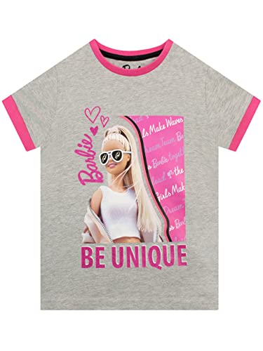 Barbie Tshirt Mädchen | Offizielle Ware | Inspirierend Mädchen T-ShirtGrau 110 von Barbie