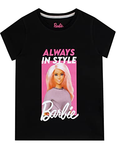 Barbie Mädchen T-Shirt Schwarz 134 von Barbie