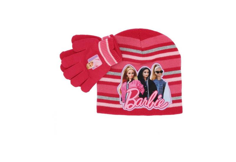 Barbie Mütze & Schal Winter-Set Mütze und Handschuhe für kleine Modefans von Barbie